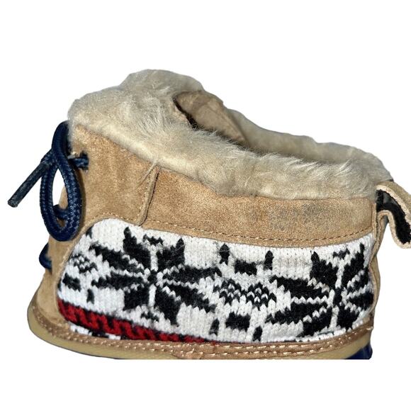 Khombu Women's Jazzy Snow Winter Duck Boots Size 7M Leather Sweater Steel Shank - Picture 6 of 9